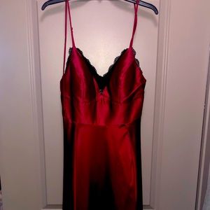 Red Low Back Evening Gown